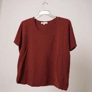 LOFT Rich Red/Brick Short Sleeve Tee